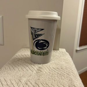T Cabells Too Penn State Nittany Lions Gray Blue Ceramic Cup Removable Lid 12 oz